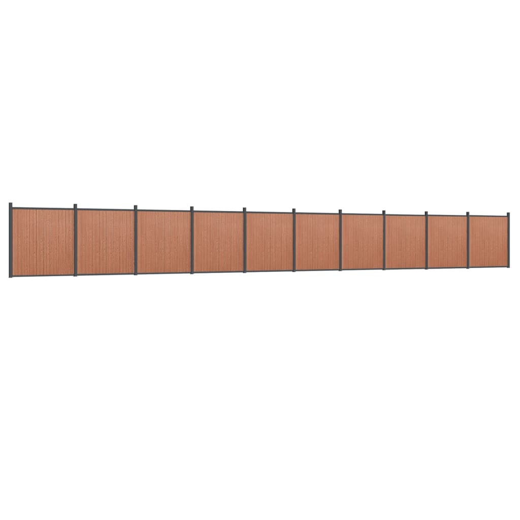vidaXL Fence Panel Brown 1737x186 cm WPC