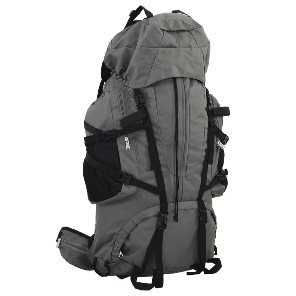 vidaXL Hiking Backpack Grey 100 L Oxford Fabric