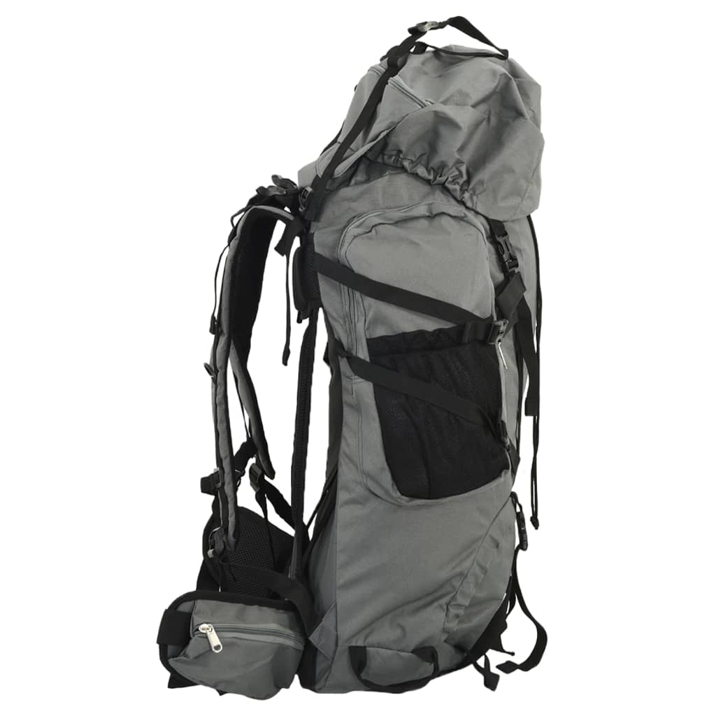 vidaXL Hiking Backpack Grey 100 L Oxford Fabric