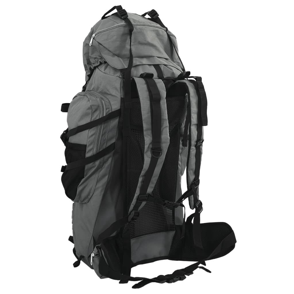 vidaXL Hiking Backpack Grey 100 L Oxford Fabric