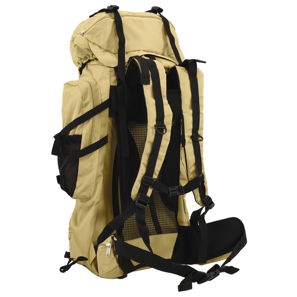 vidaXL Hiking Backpack Khaki 100 L Oxford Fabric