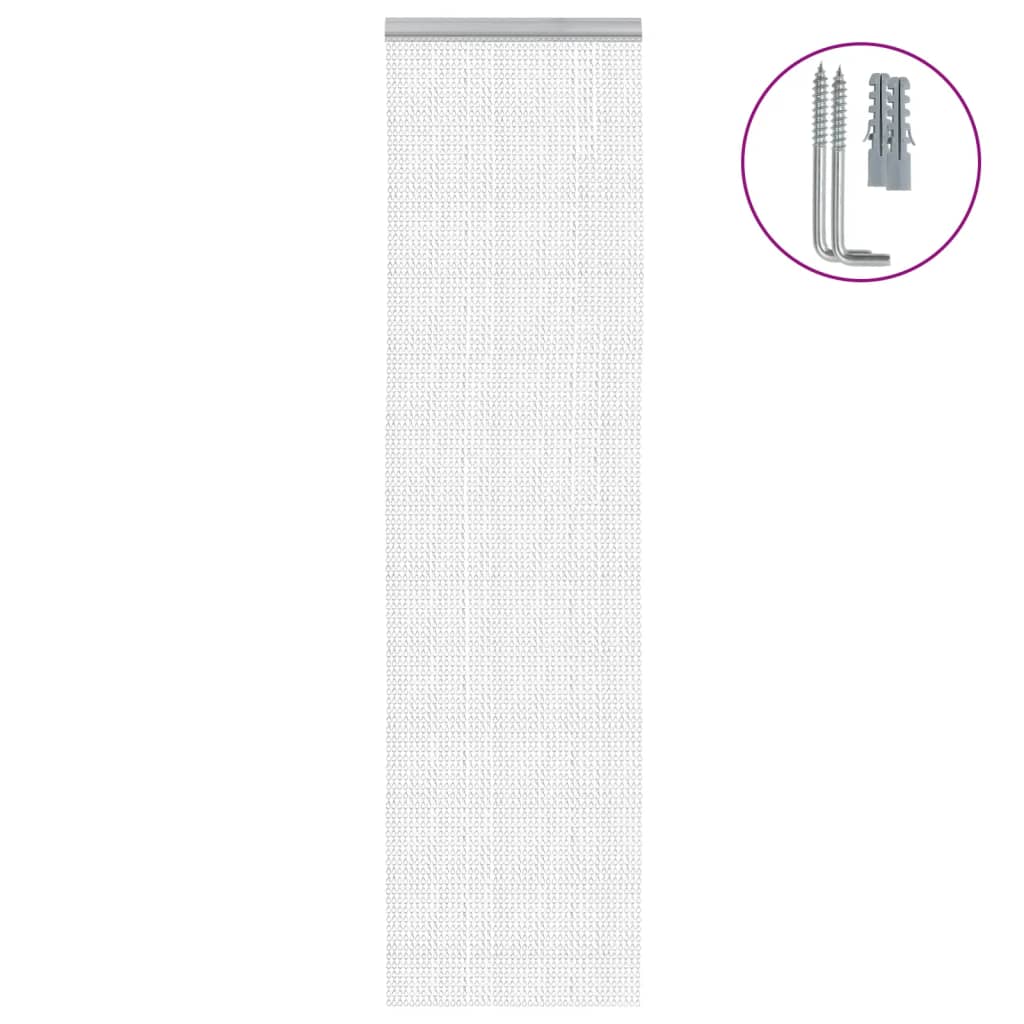 Chain Door Fly Screen 56x186 cm Aluminium