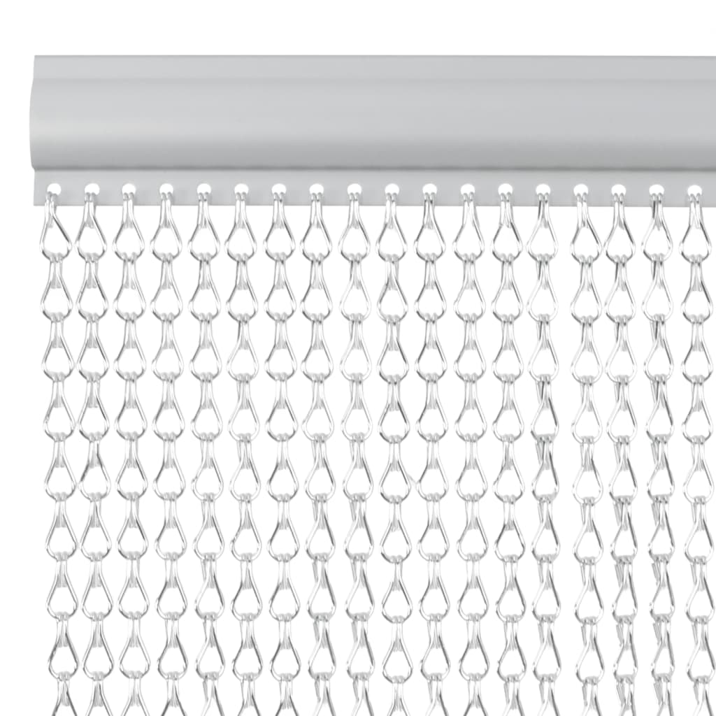 Chain Door Fly Screen 56x186 cm Aluminium