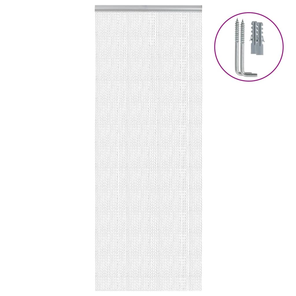 Chain Door Fly Screen 80x221 cm Aluminium