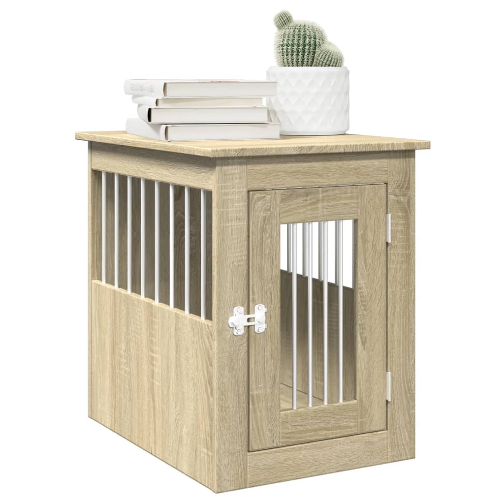 vidaXL Dog Crate Furniture Sonoma Oak 45x62x59 cm Engineered Wood