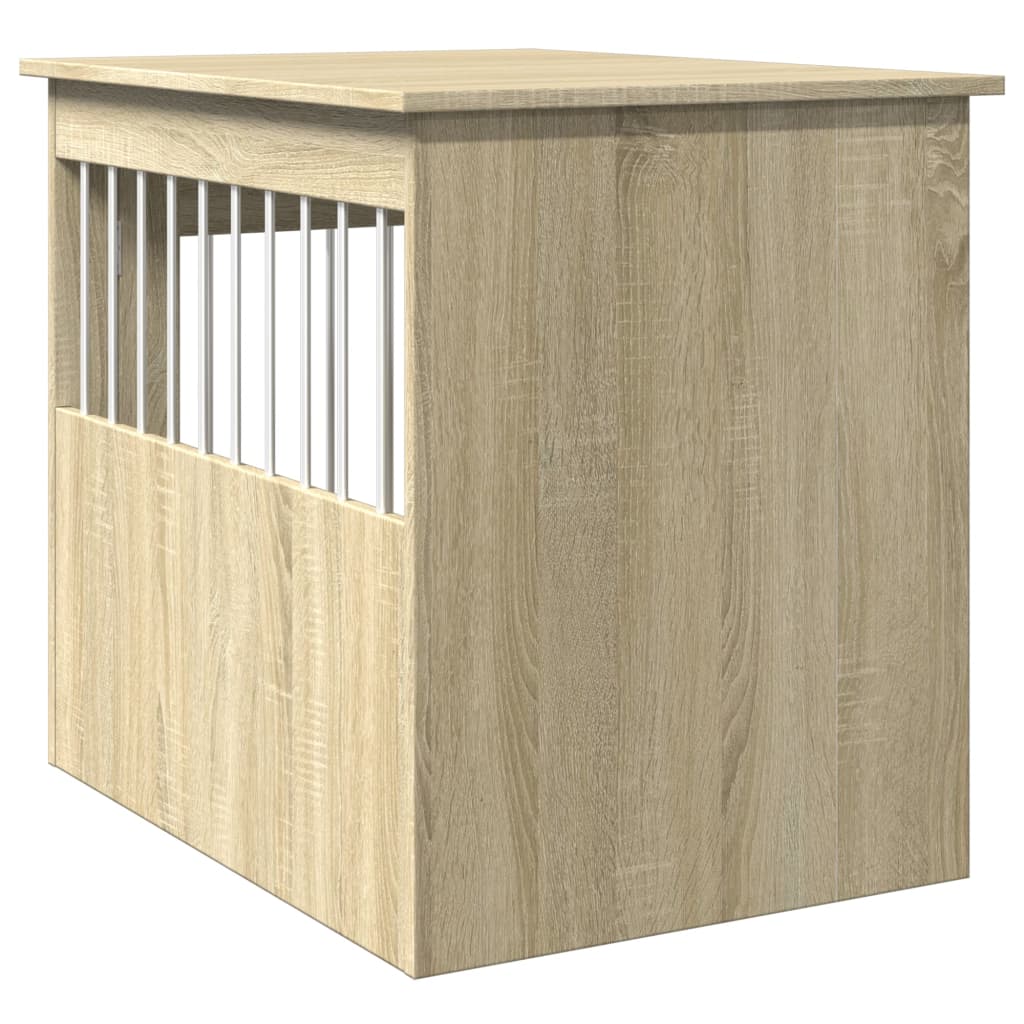 vidaXL Dog Crate Furniture Sonoma Oak 55x75x65 cm Engineered Wood