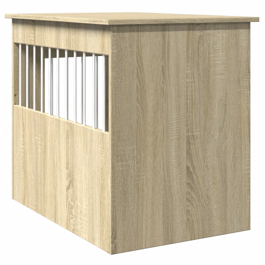 vidaXL Dog Crate Furniture Sonoma Oak 55x80x68 cm Engineered Wood