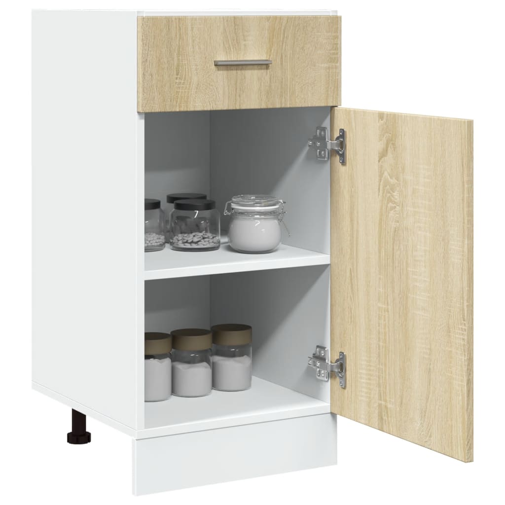 vidaXL Drawer Bottom Cabinet Sonoma Oak 40x46x81.5 cm Engineered Wood