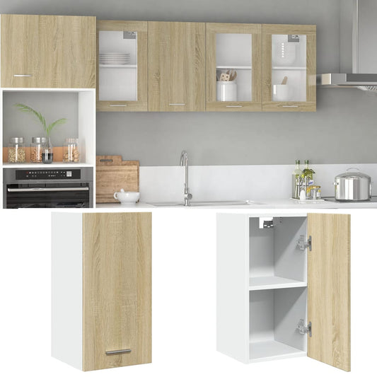 vidaXL Hanging Cabinet Sonoma Oak 29.5x31x60 cm Engineered Wood