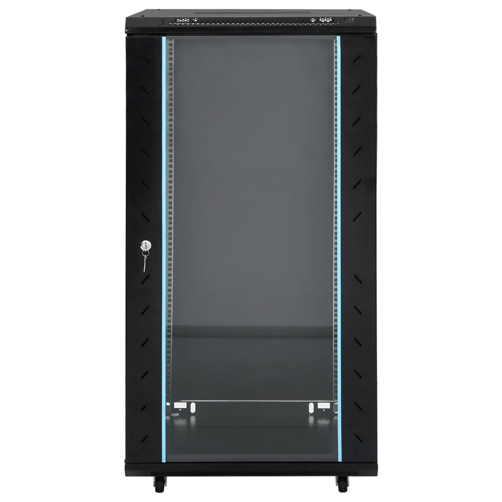 Network Cabinet with Storage Black 600 x 600 x 1200 mm Steel