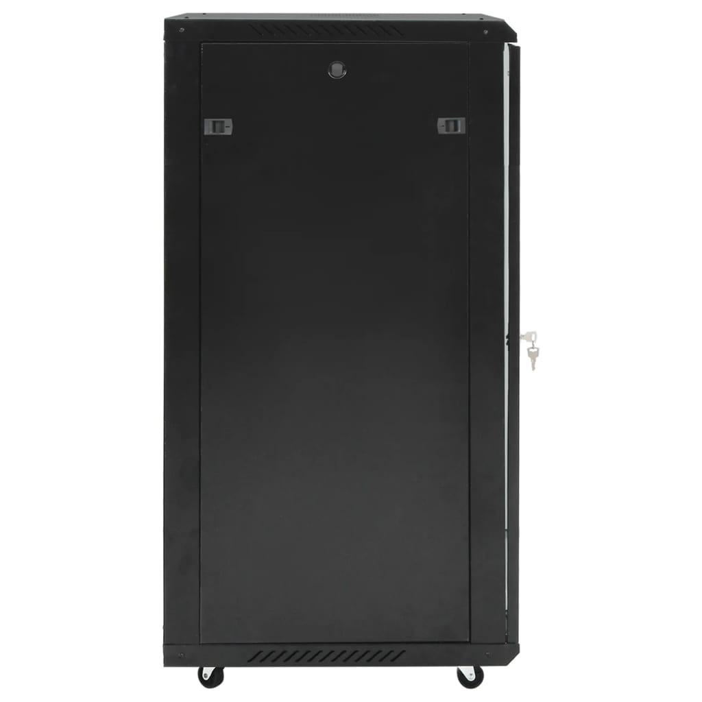 Network Cabinet with Storage Black 600 x 600 x 1200 mm Steel