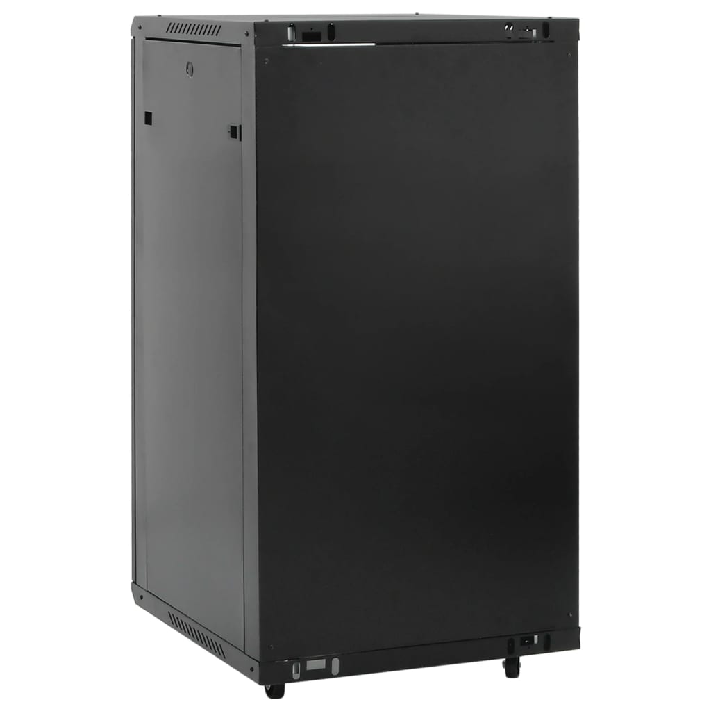 Network Cabinet with Storage Black 600 x 600 x 1200 mm Steel