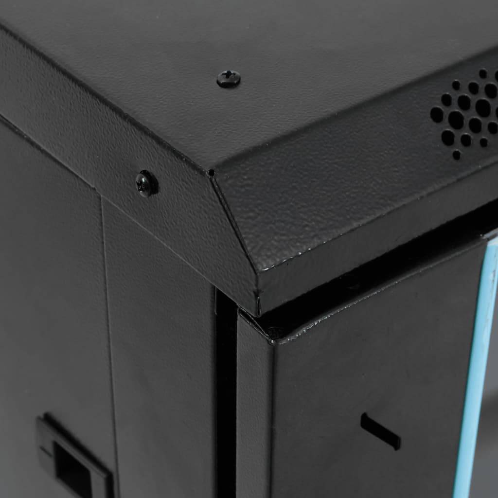 Network Cabinet with Storage Black 600 x 600 x 1200 mm Steel