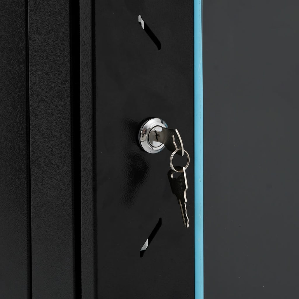 Network Cabinet with Storage Black 600 x 600 x 1200 mm Steel