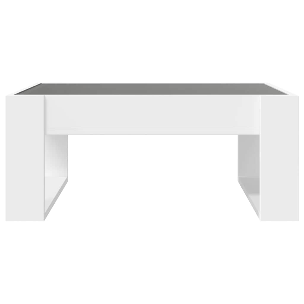 Coffee Table with Infinity LED White 70x53x30 cm