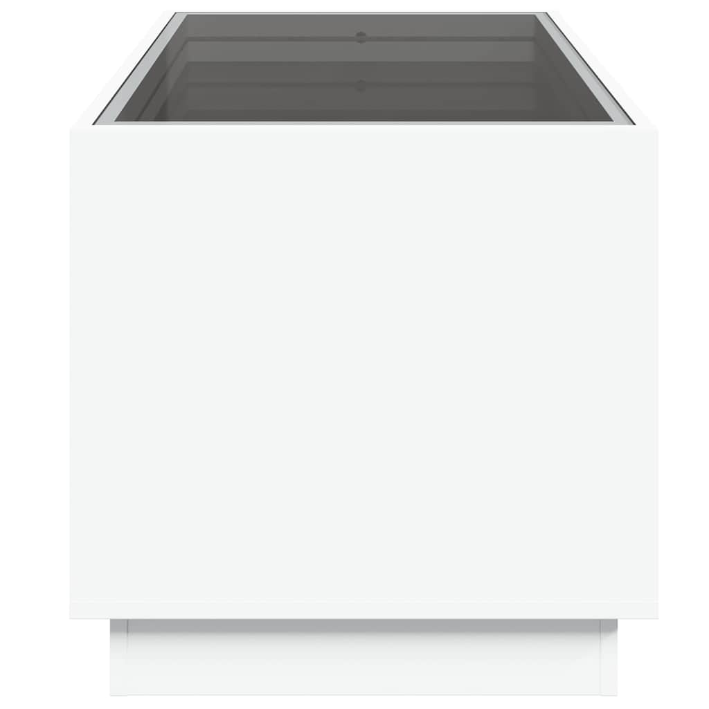 Coffee Table with Infinity LED White 70x50x50 cm