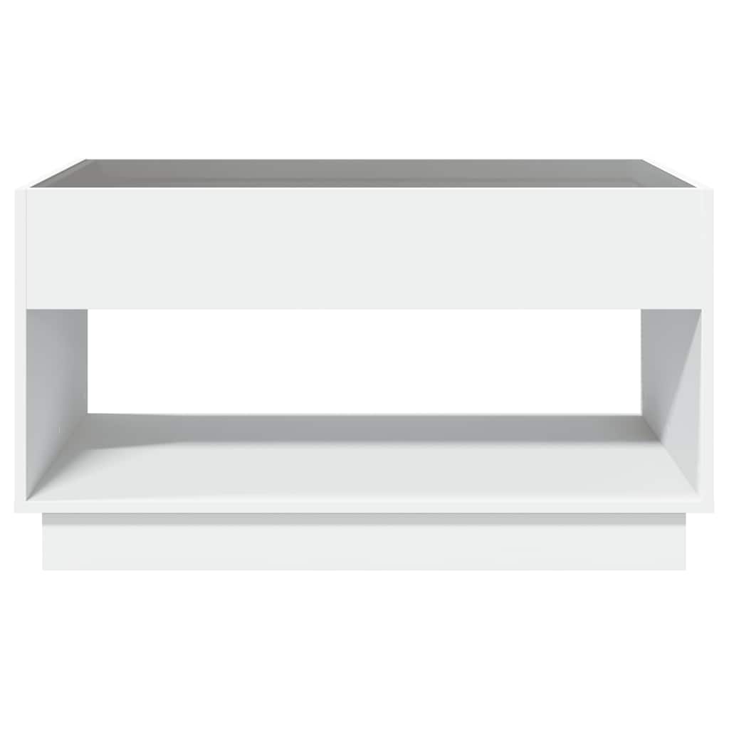 Coffee Table with Infinity LED White 90x50x50 cm
