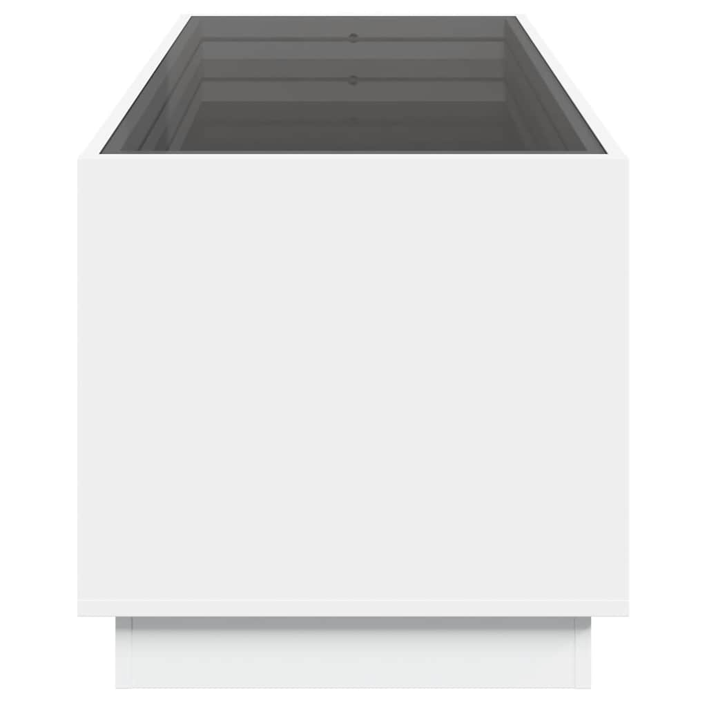Coffee Table with Infinity LED White 90x50x50 cm