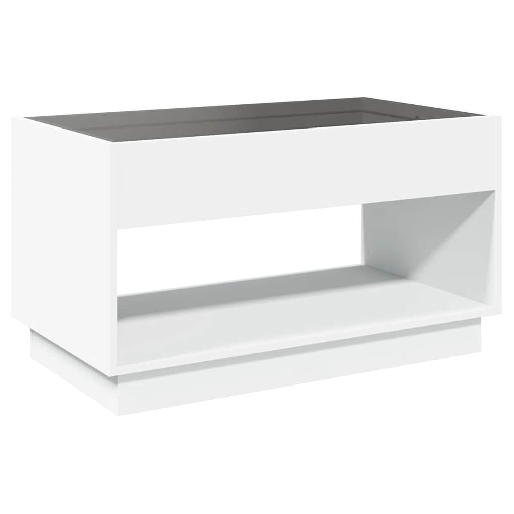 Coffee Table with Infinity LED White 90x50x50 cm