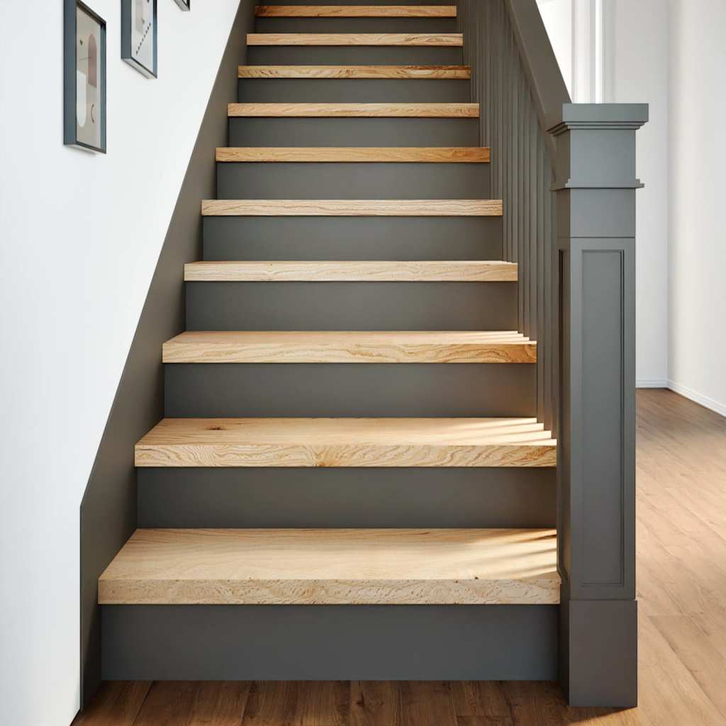 Stair Treads 4 pcs Untreated 80x25x2 cm Solid Wood Oak