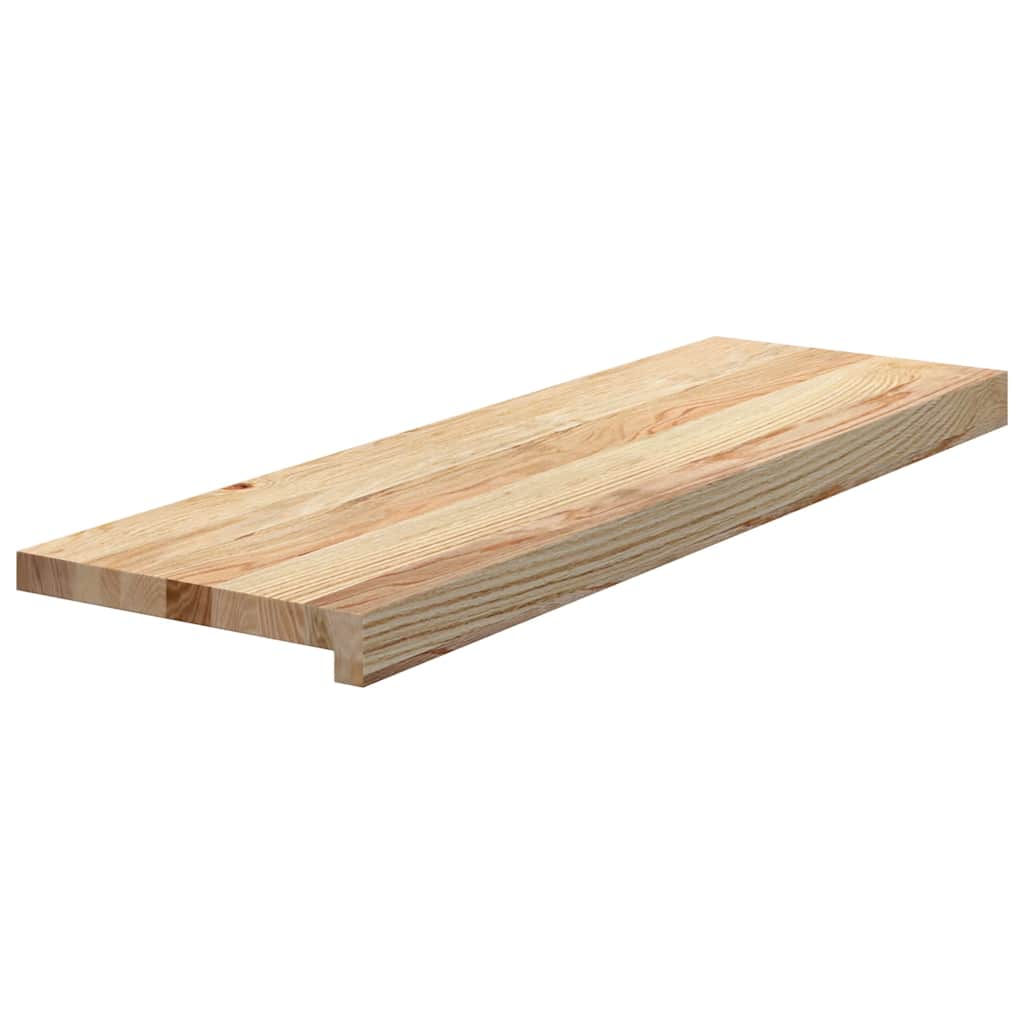 Stair Treads 8 pcs Untreated 80x25x2 cm Solid Wood Oak