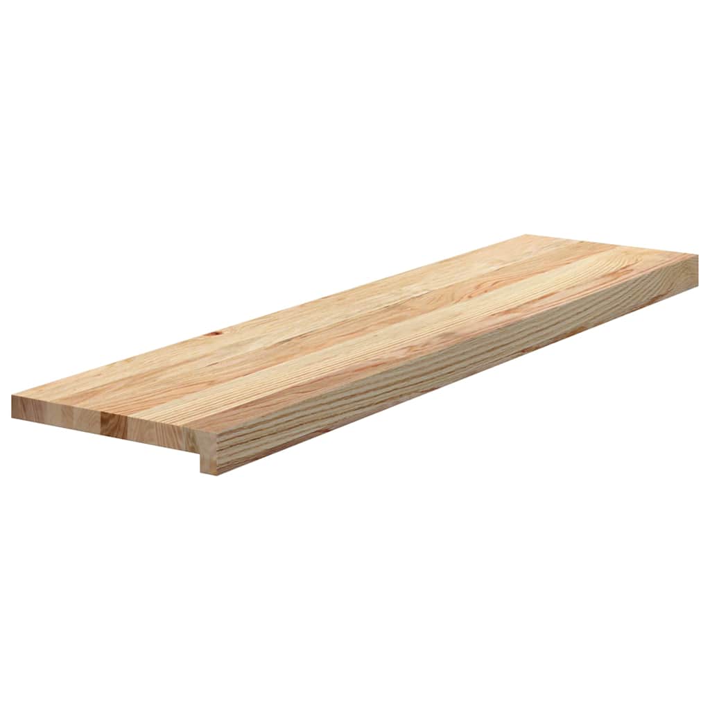 Stair Treads 8 pcs Untreated 100x25x2 cm Solid Wood Oak