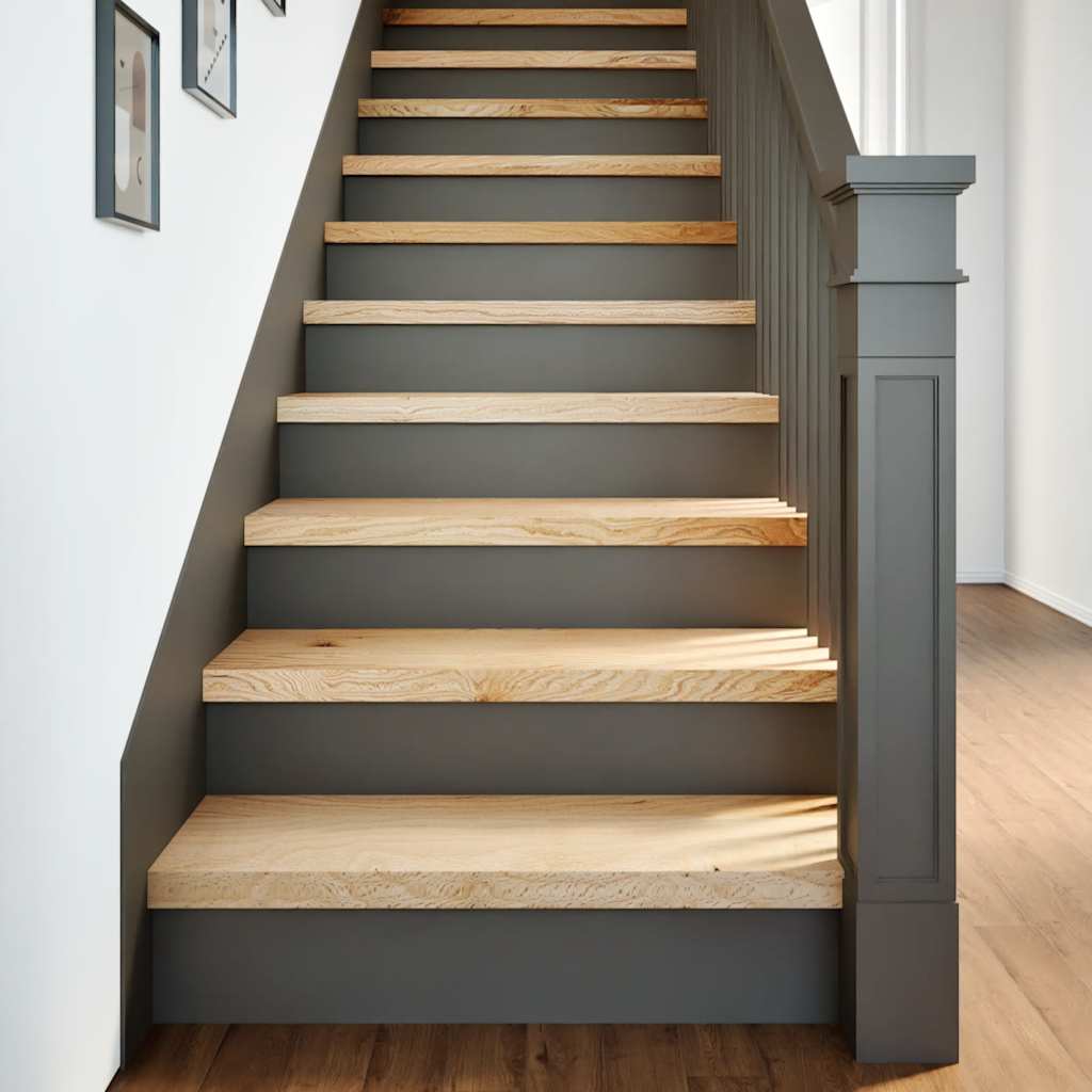 Stair Treads 8 pcs Untreated 70x30x2 cm Solid Wood Oak
