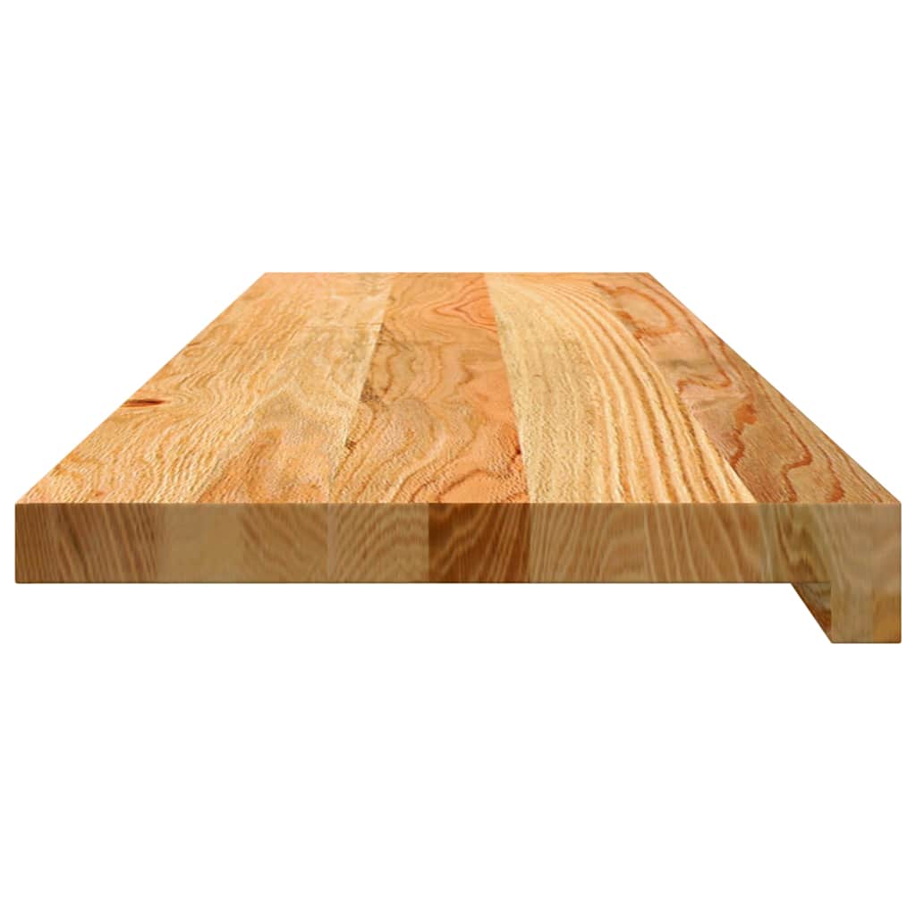 Stair Treads 4 pcs Light Brown 90x30x2 cm Solid Wood Oak