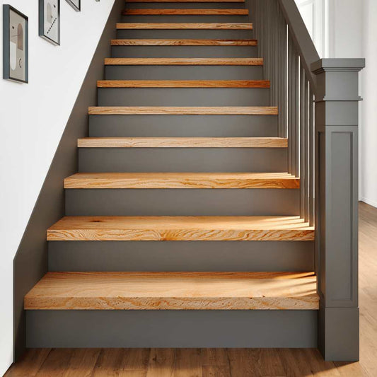 Stair Treads 4 pcs Light Brown 100x30x2 cm Solid Wood Oak