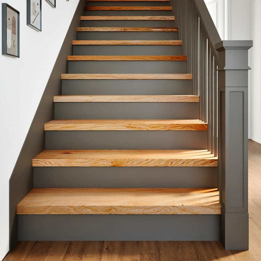 Stair Treads 8 pcs Light Brown 100x30x2 cm Solid Wood Oak