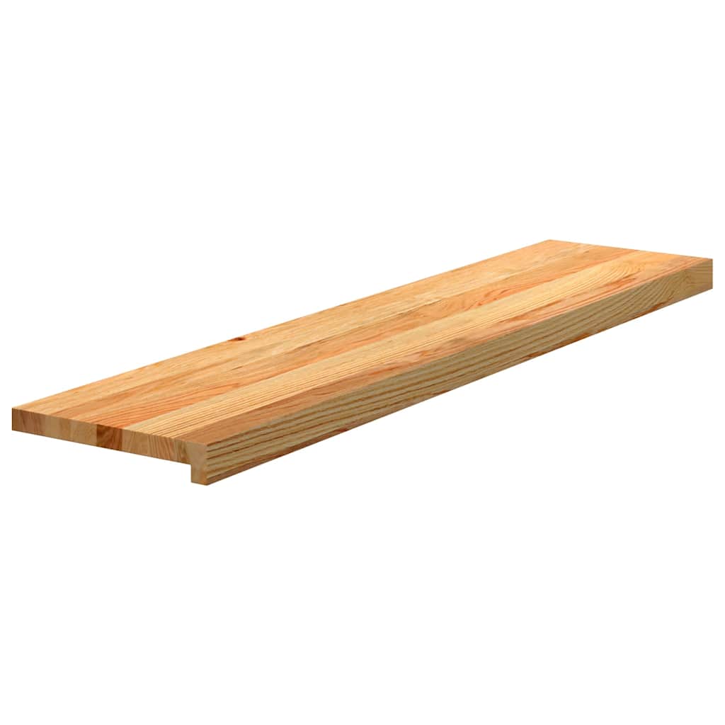 Stair Treads 8 pcs Light Brown 110x30x2 cm Solid Wood Oak