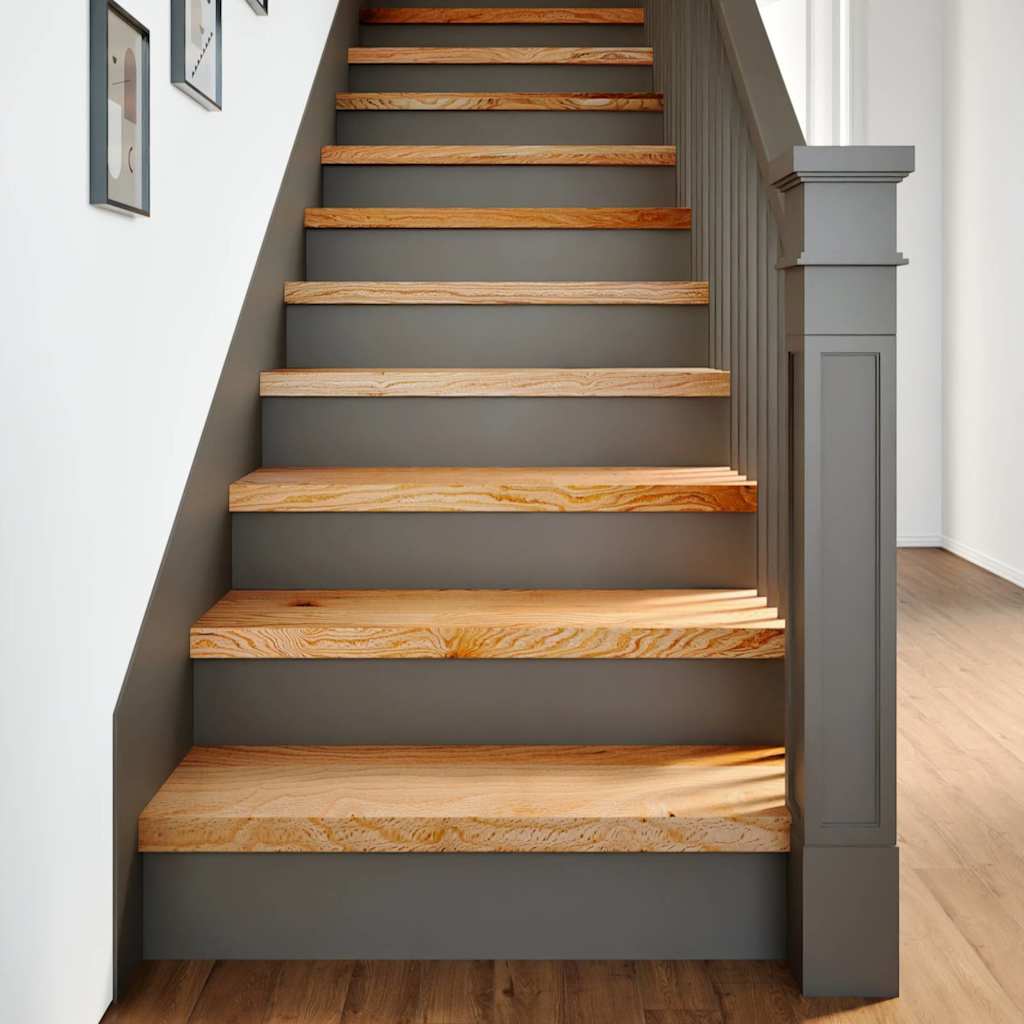Stair Treads 12 pcs Light Brown 80x25x2 cm Solid Wood Oak