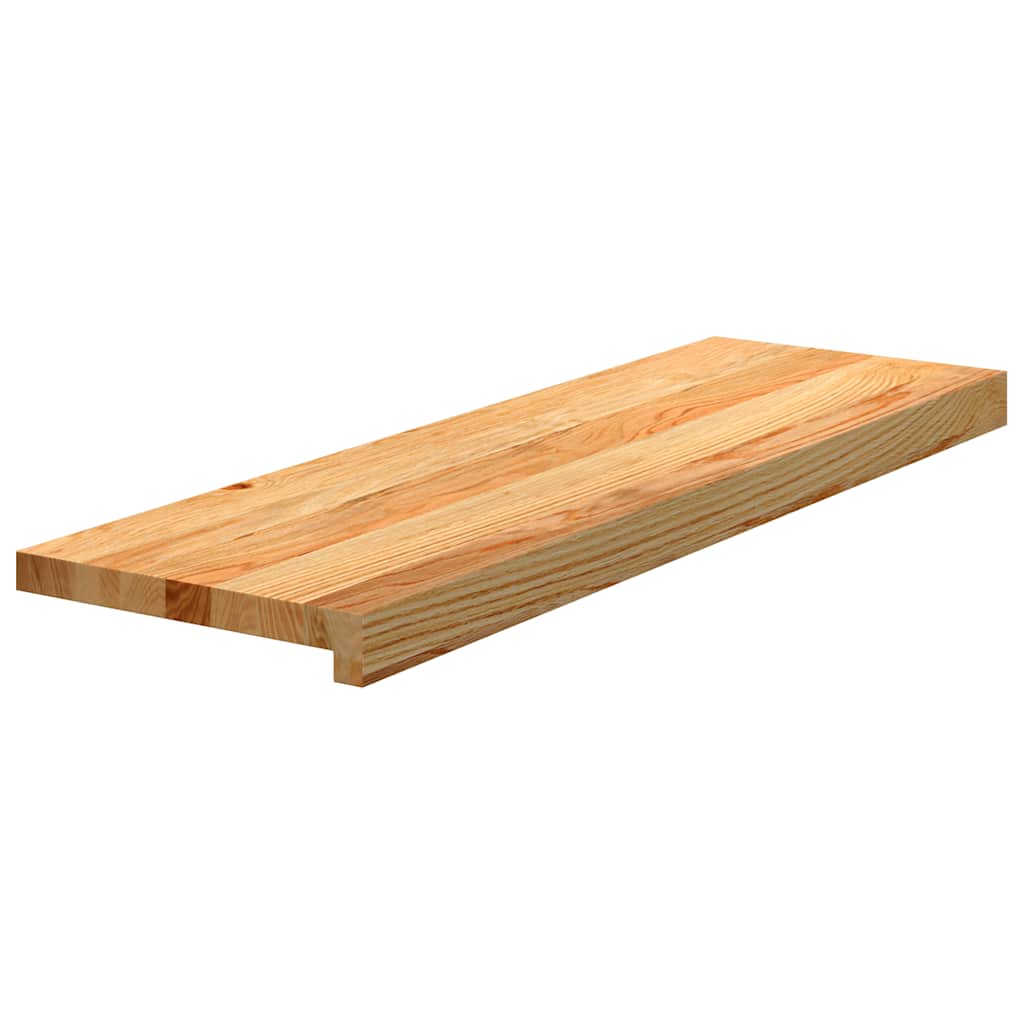 Stair Treads 12 pcs Light Brown 80x25x2 cm Solid Wood Oak