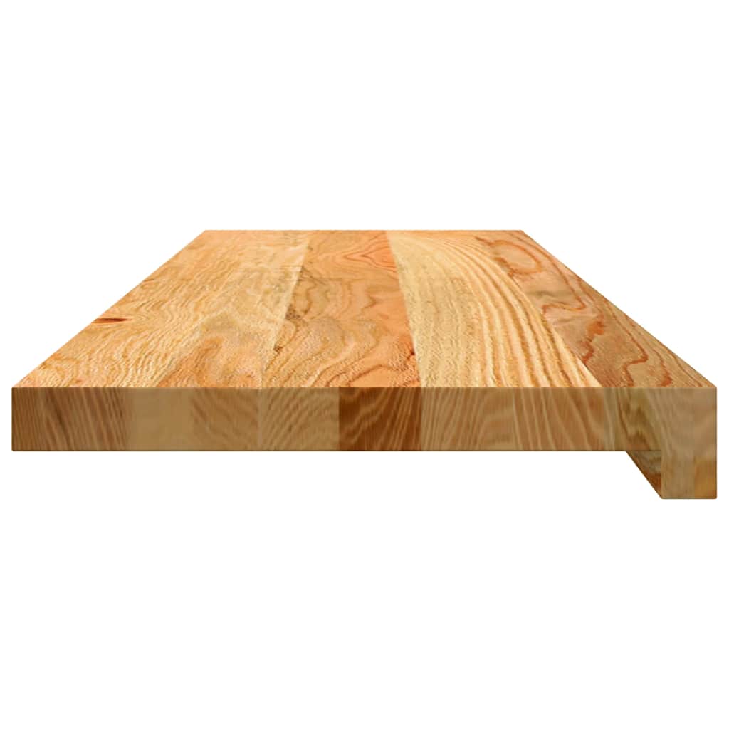 Stair Treads 12 pcs Light Brown 80x25x2 cm Solid Wood Oak
