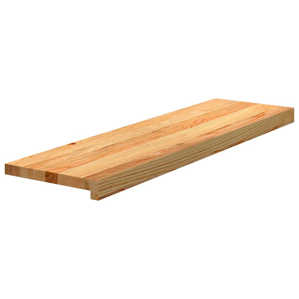 Stair Treads 12 pcs Light Brown 90x25x2 cm Solid Wood Oak