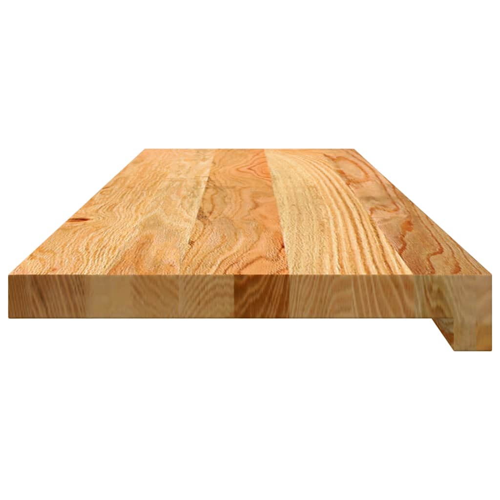 Stair Treads 12 pcs Light Brown 90x25x2 cm Solid Wood Oak