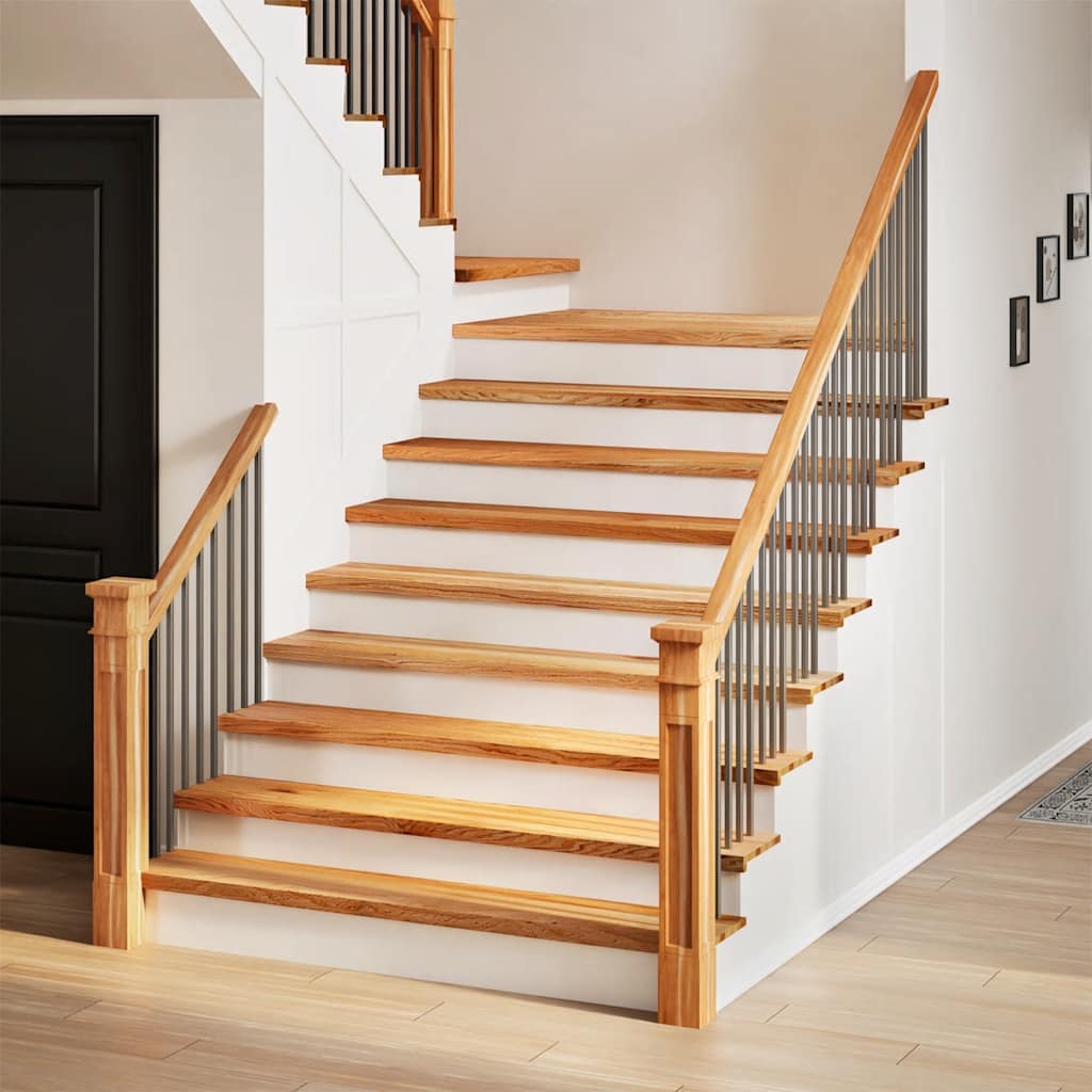 Stair Treads 12 pcs Light Brown 120x25x2 cm Solid Wood Oak