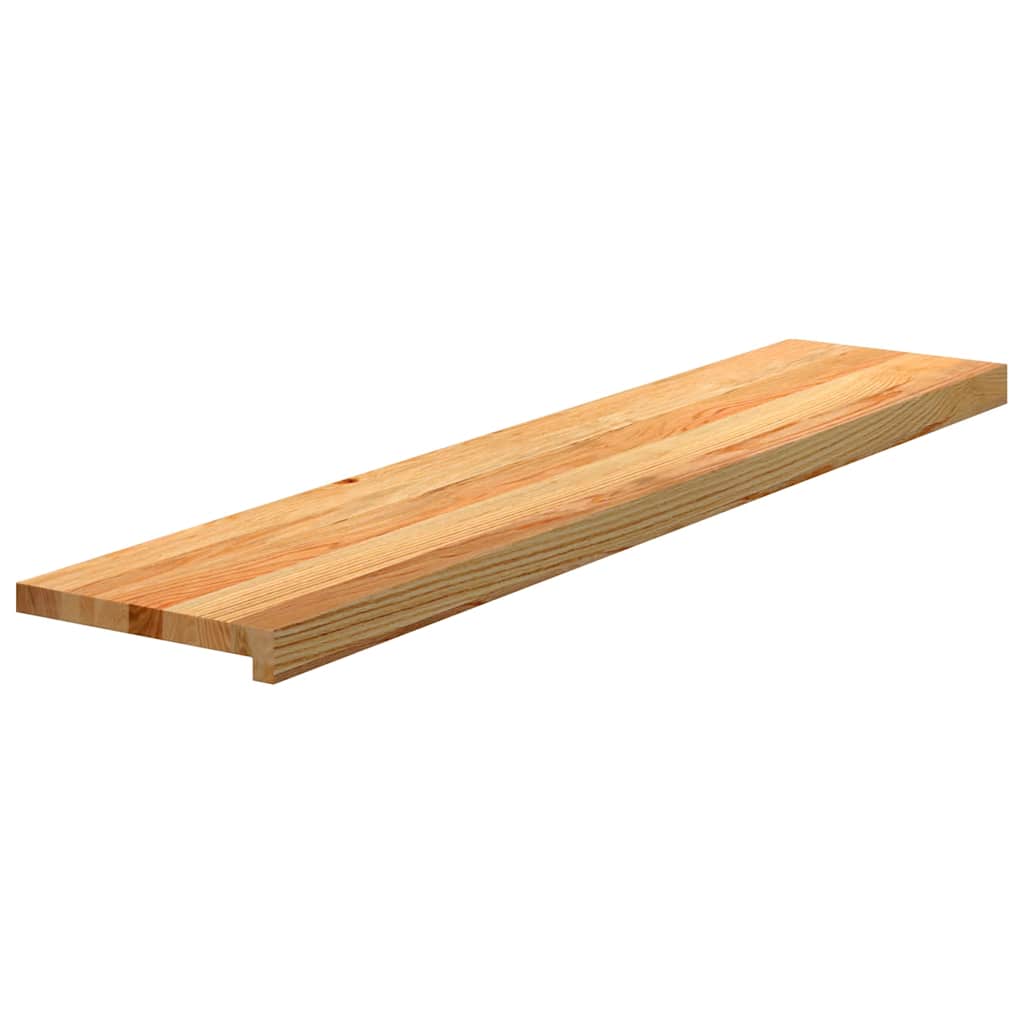 Stair Treads 12 pcs Light Brown 120x25x2 cm Solid Wood Oak