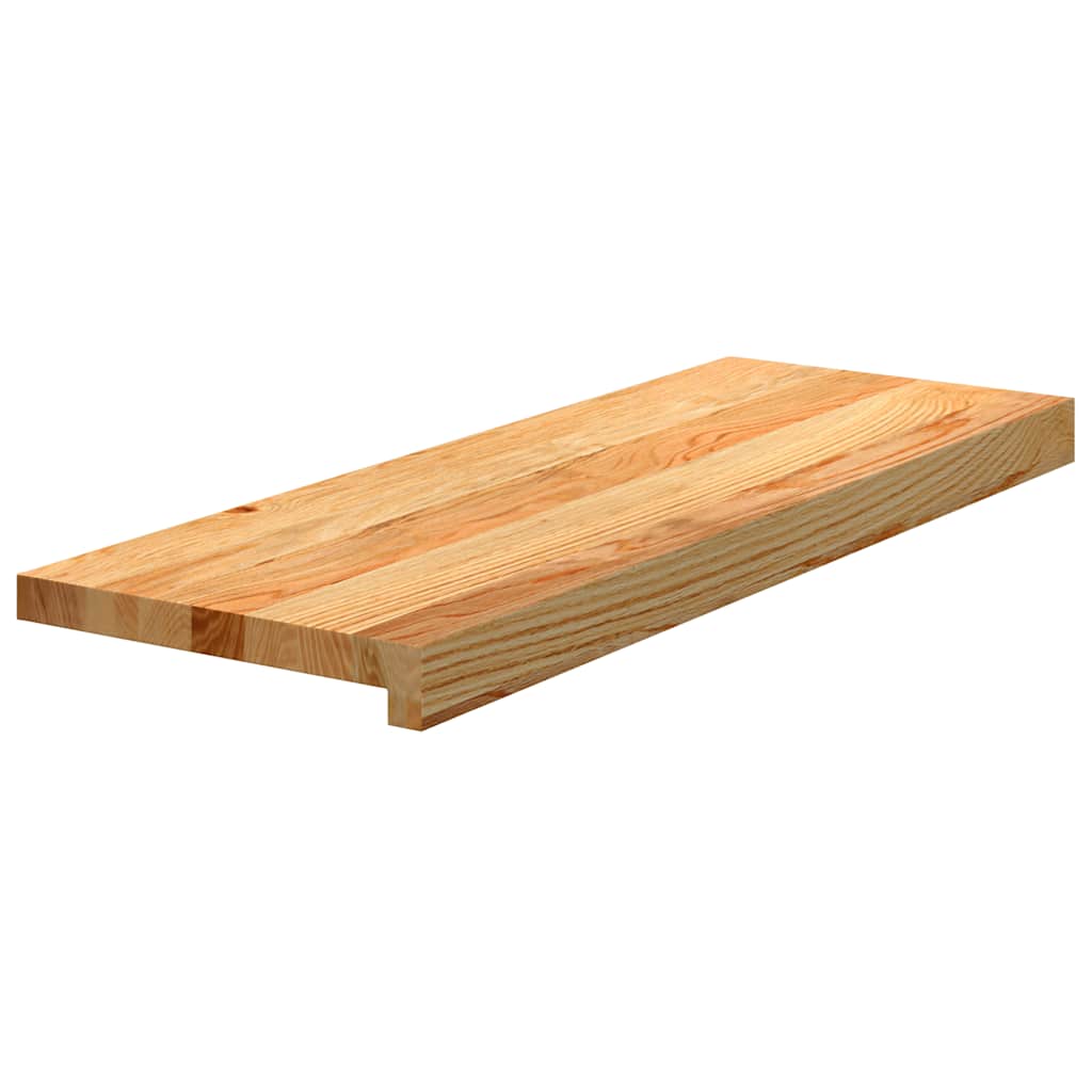 Stair Treads 12 pcs Light Brown 70x30x2 cm Solid Wood Oak