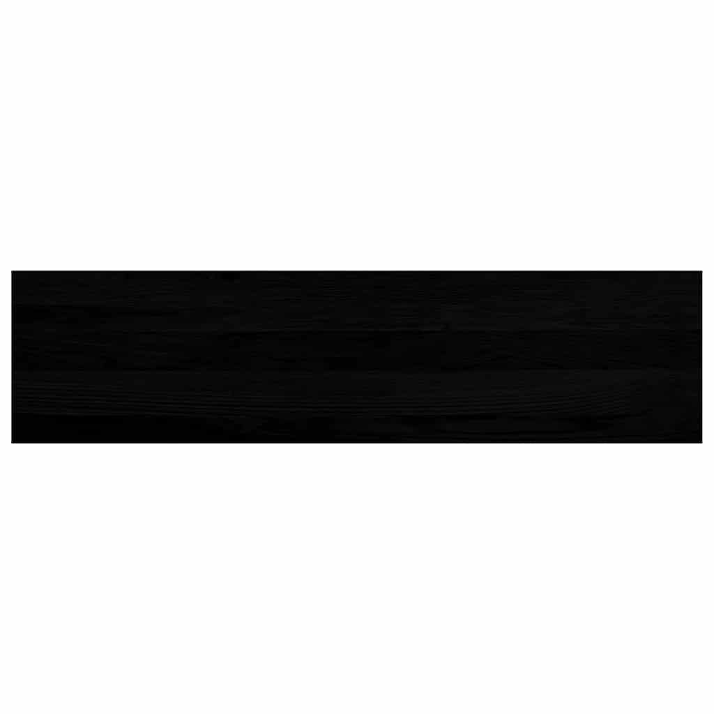 Stair Treads 4 pcs Brown Black 100x25x2 cm Solid Wood Oak