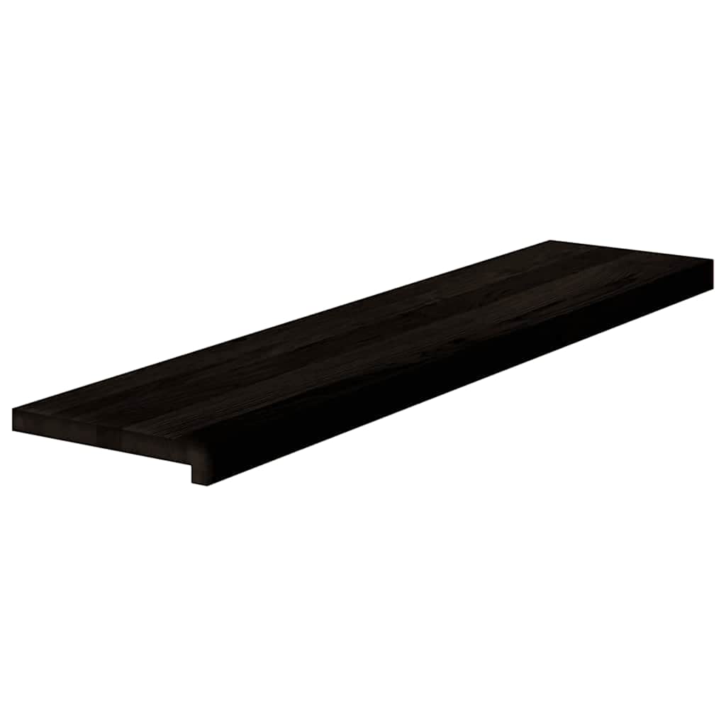 Stair Treads 12 pcs Dark Brown 110x30x2 cm Solid Wood Oak