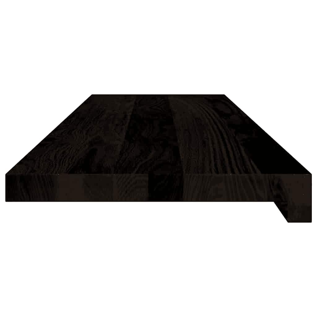 Stair Treads 16 pcs Brown Black 90x25x2 cm Solid Wood Oak