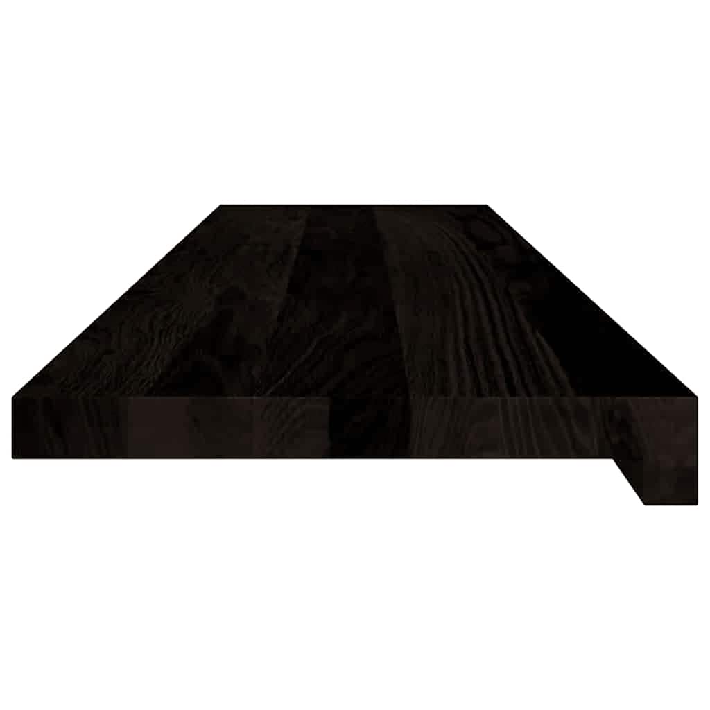 Stair Treads 16 pcs Brown Black 100x25x2 cm Solid Wood Oak