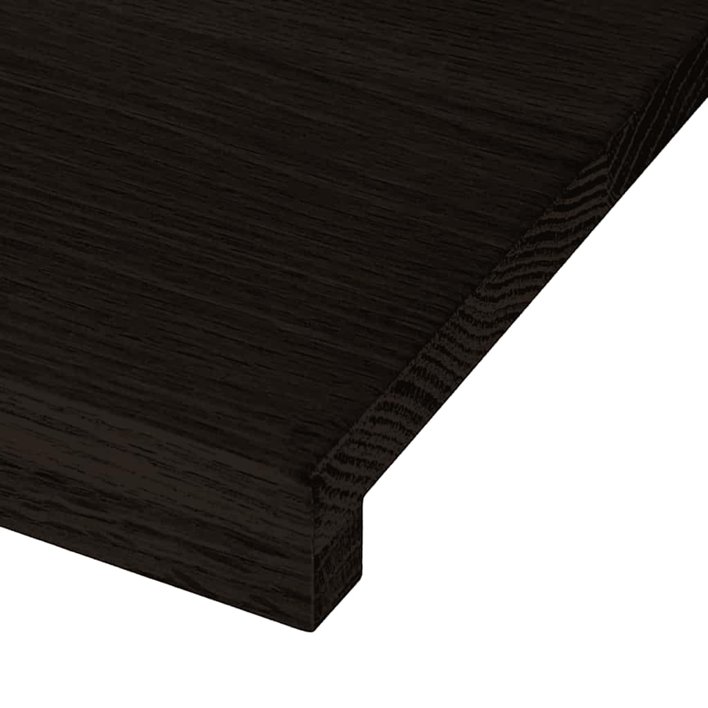 Stair Treads 16 pcs Dark Brown 120x25x2 cm Solid Wood Oak