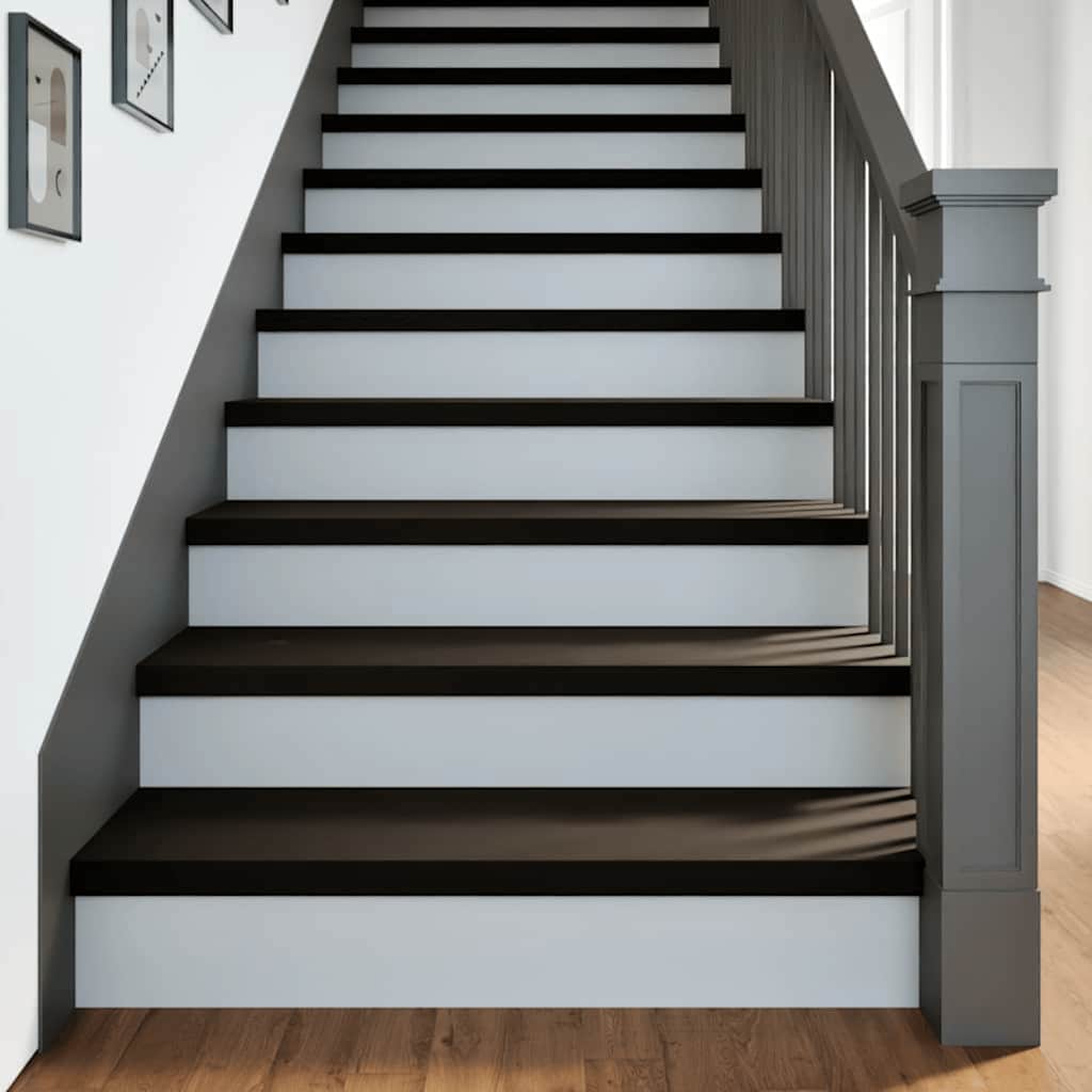 Stair Treads 16 pcs Dark Brown 90x30x2 cm Solid Wood Oak