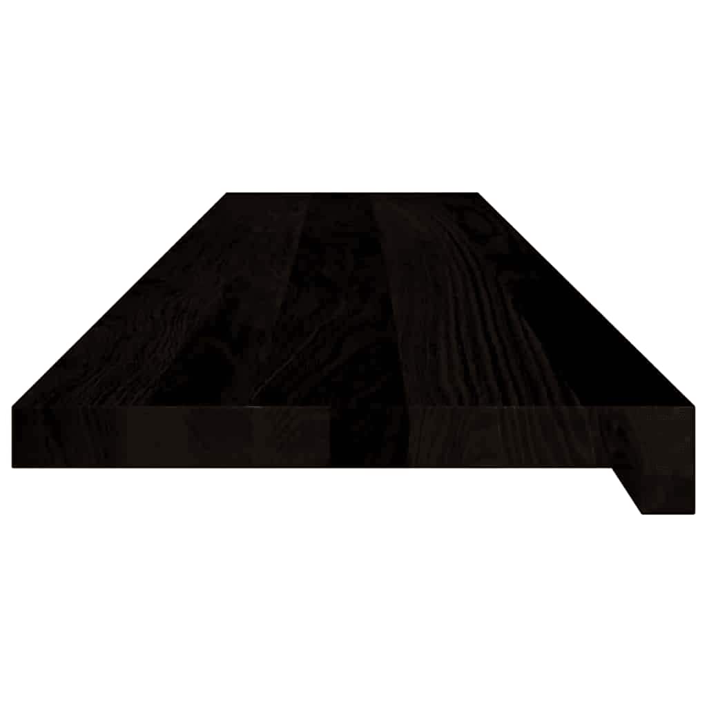 Stair Treads 16 pcs Brown Black 110x30x2 cm Solid Wood Oak