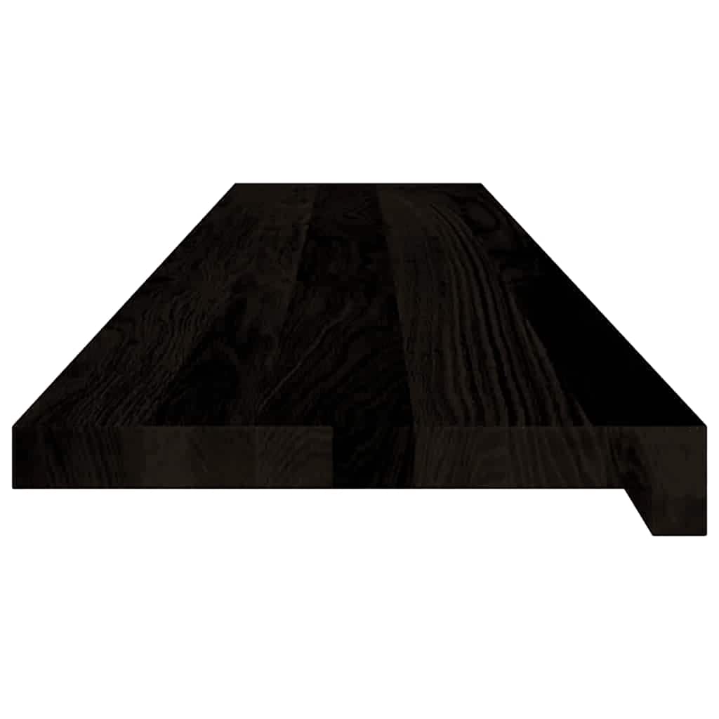 Stair Treads 16 pcs Brown Black 120x30x2 cm Solid Wood Oak