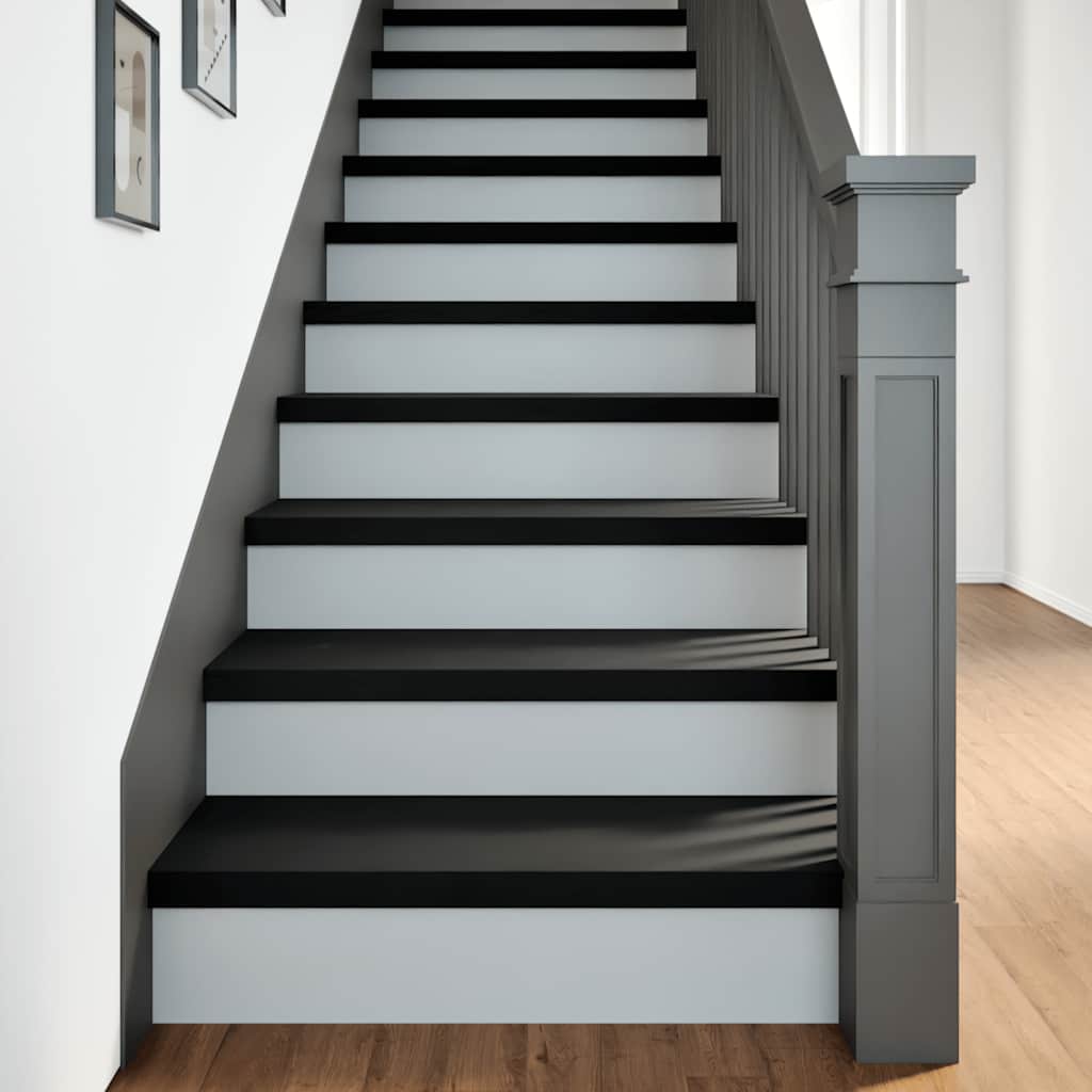 Stair Treads 20 pcs Brown Black 80x30x2 cm Solid Wood Oak
