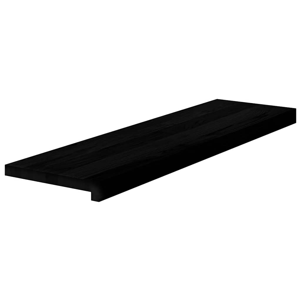 Stair Treads 20 pcs Brown Black 90x30x2 cm Solid Wood Oak