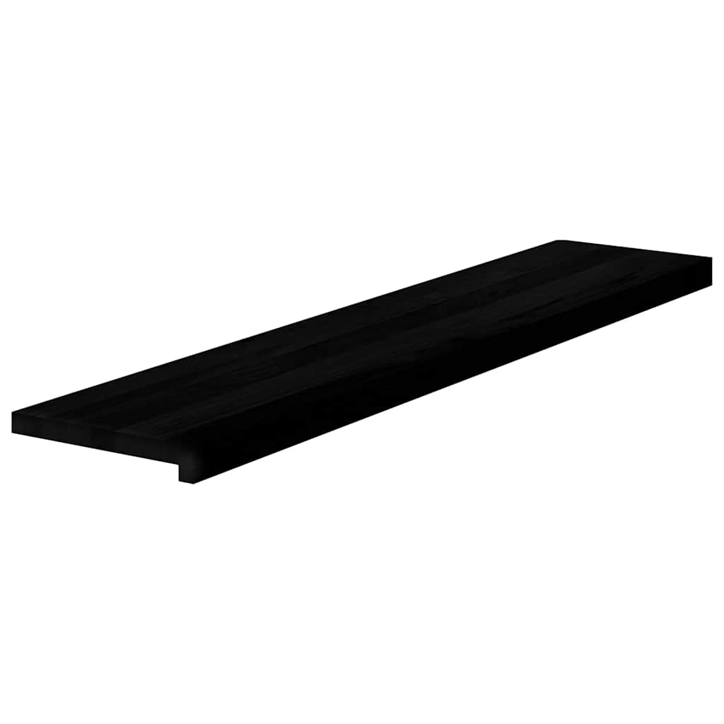 Stair Treads 20 pcs Brown Black 120x30x2 cm Solid Wood Oak